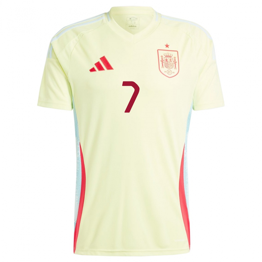 Damen Spanien Fabio Blanco #7 Gelb Auswärtstrikot Trikot 24-26 T-Shirt Österreich