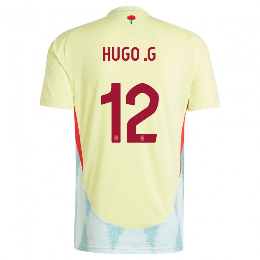 Damen Spanien Hugo Guillamon #12 Gelb Auswärtstrikot Trikot 24-26 T-Shirt Österreich