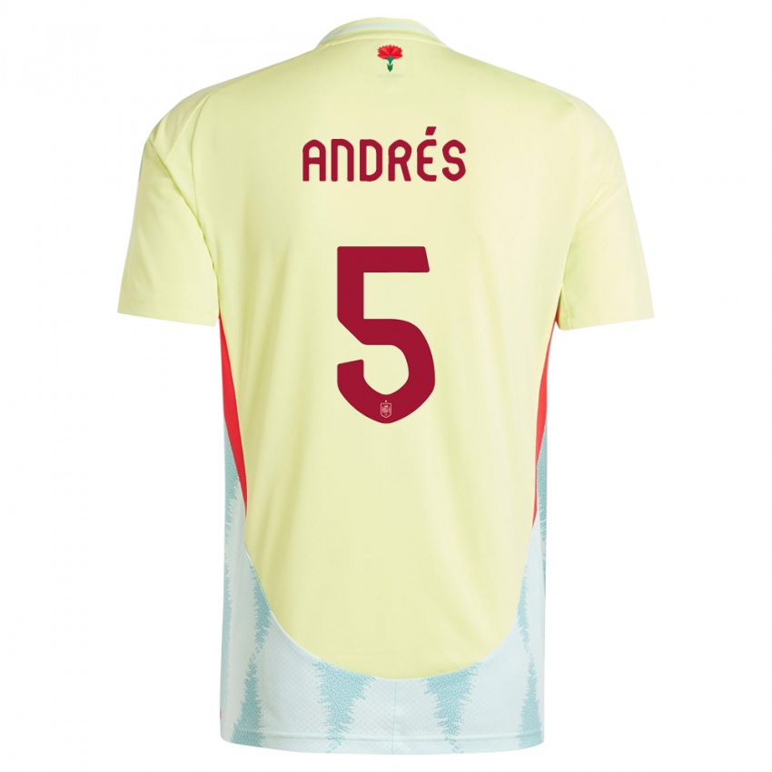 Damen Spanien Ivana Andres #5 Gelb Auswärtstrikot Trikot 24-26 T-Shirt Österreich