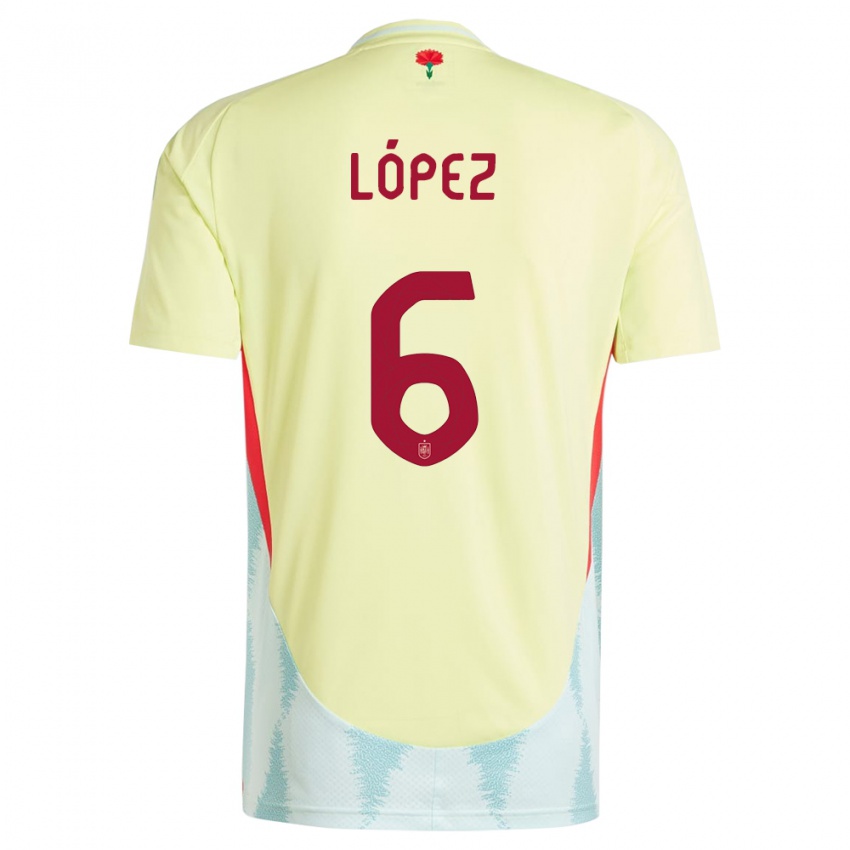 Damen Spanien Maitane Lopez #6 Gelb Auswärtstrikot Trikot 24-26 T-Shirt Österreich