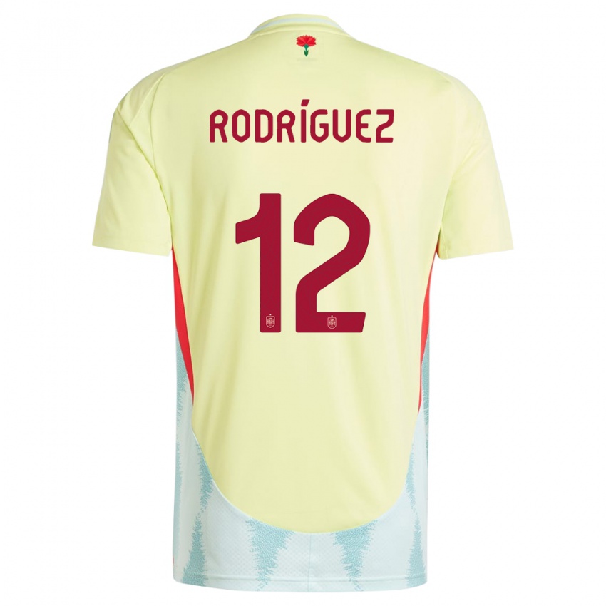 Damen Spanien Lucia Rodriguez #12 Gelb Auswärtstrikot Trikot 24-26 T-Shirt Österreich