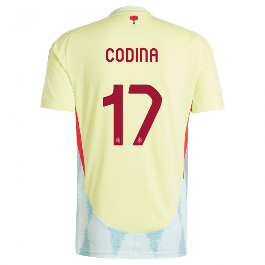 Damen Spanien Laia Codina #17 Gelb Auswärtstrikot Trikot 24-26 T-Shirt Österreich