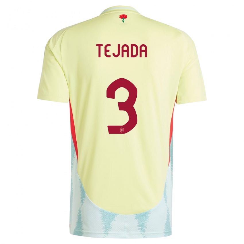 Damen Spanien Ana Tejada #3 Gelb Auswärtstrikot Trikot 24-26 T-Shirt Österreich