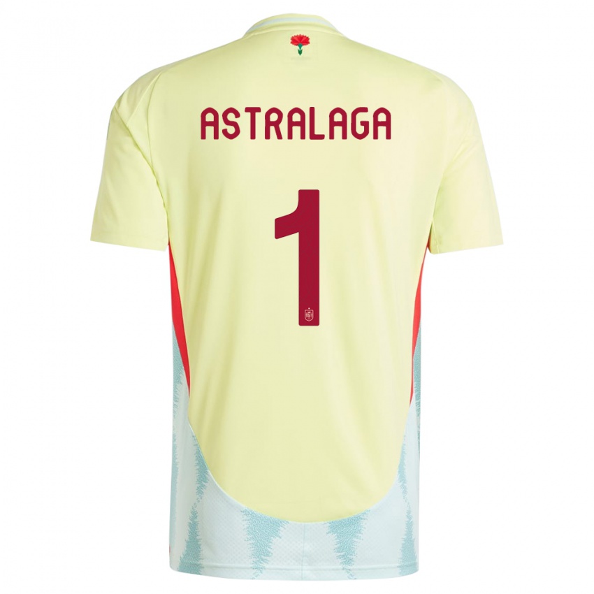 Damen Spanien Ander Astralaga #1 Gelb Auswärtstrikot Trikot 24-26 T-Shirt Österreich