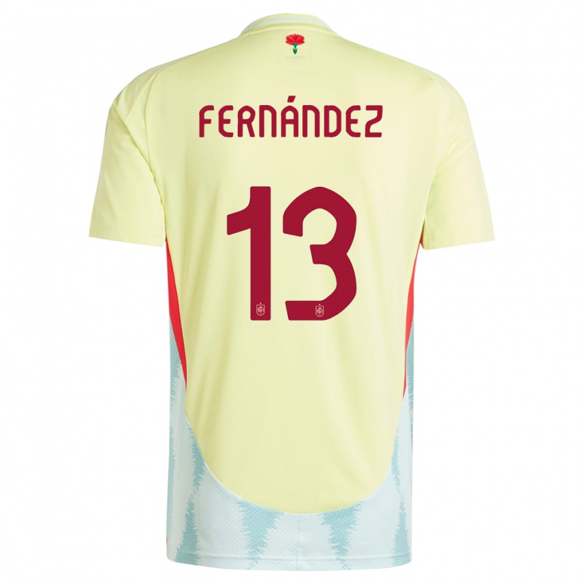 Damen Spanien Cesar Fernandez #13 Gelb Auswärtstrikot Trikot 24-26 T-Shirt Österreich