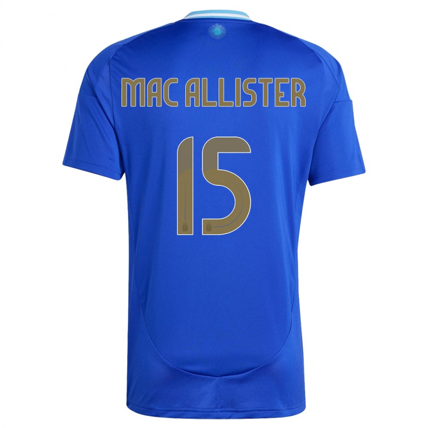 Damen Argentinien Alexis Mac Allister #15 Blau Auswärtstrikot Trikot 24-26 T-Shirt Österreich