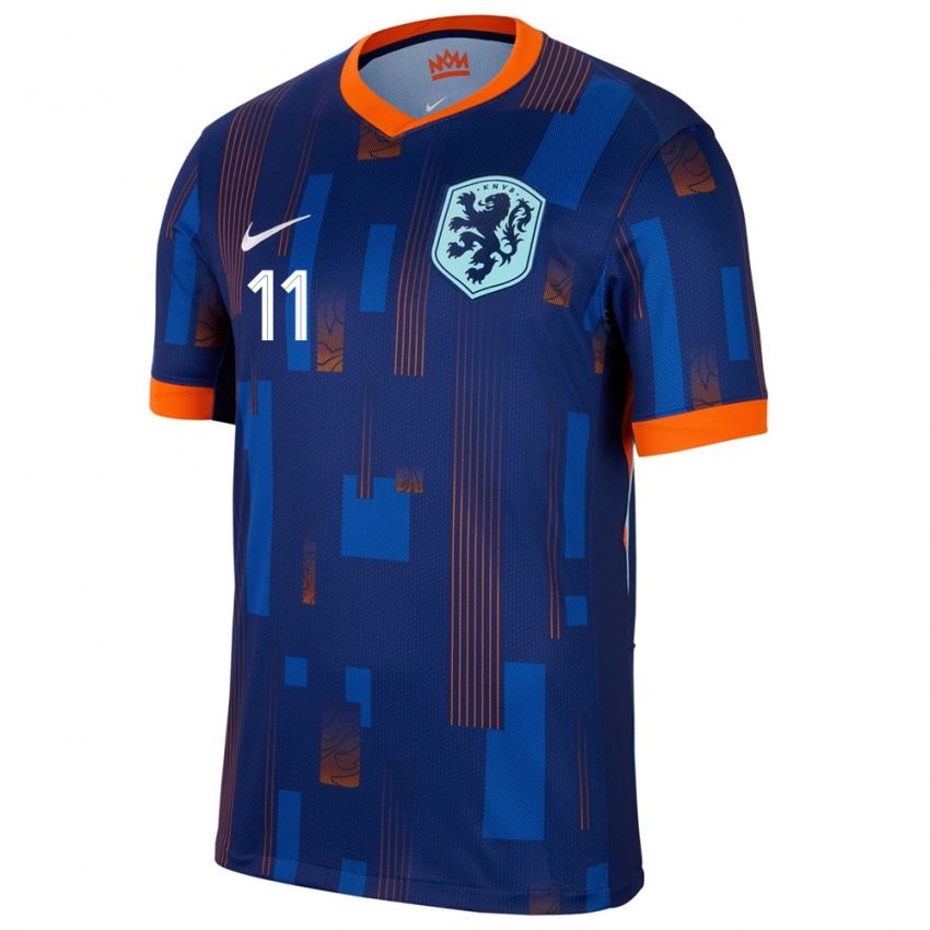 Damen Niederlande Isaac Babadi #11 Blau Auswärtstrikot Trikot 24-26 T-Shirt Österreich