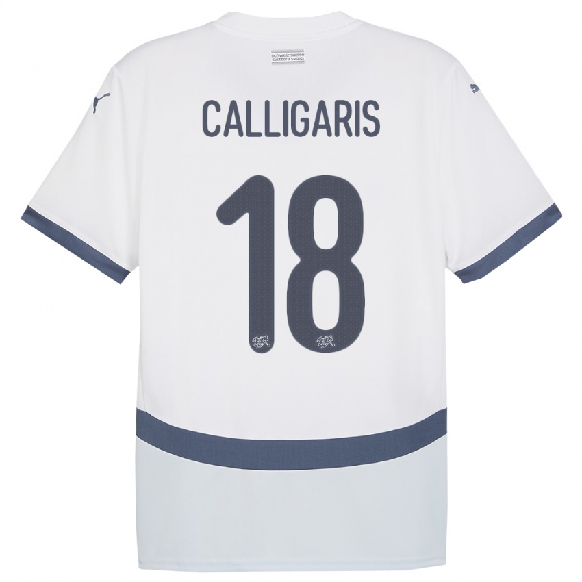 Damen Schweiz Viola Calligaris #18 Weiß Auswärtstrikot Trikot 24-26 T-Shirt Österreich