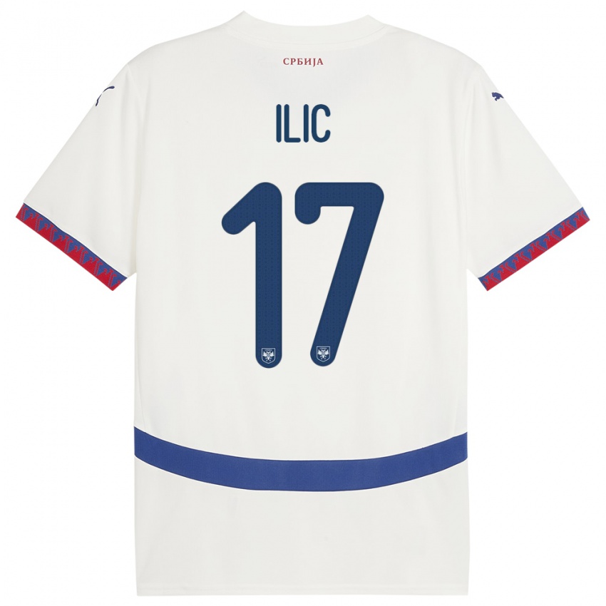Damen Serbien Ivan Ilic #17 Weiß Auswärtstrikot Trikot 24-26 T-Shirt Österreich