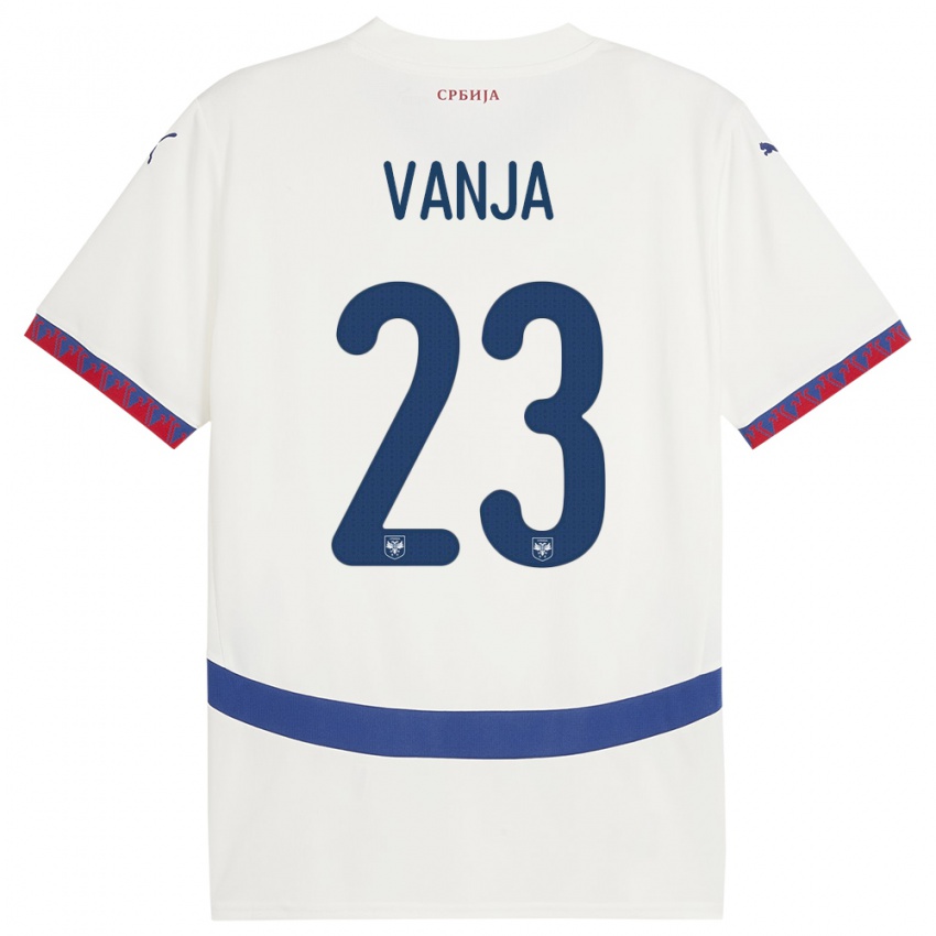 Damen Serbien Vanja Milinkovic-Savic #23 Weiß Auswärtstrikot Trikot 24-26 T-Shirt Österreich