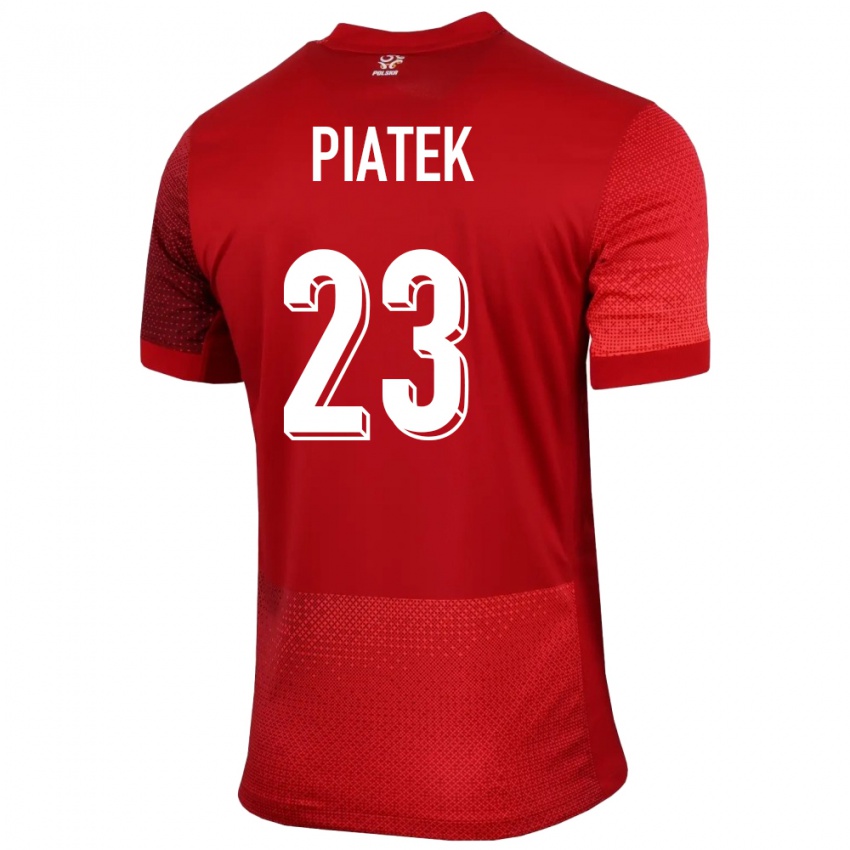 Damen Polen Krzysztof Piatek #23 Rot Auswärtstrikot Trikot 24-26 T-Shirt Österreich