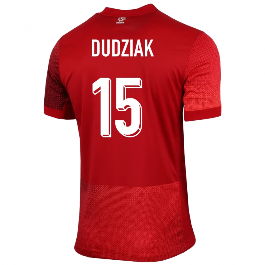 Damen Polen Aleksandra Dudziak #15 Rot Auswärtstrikot Trikot 24-26 T-Shirt Österreich