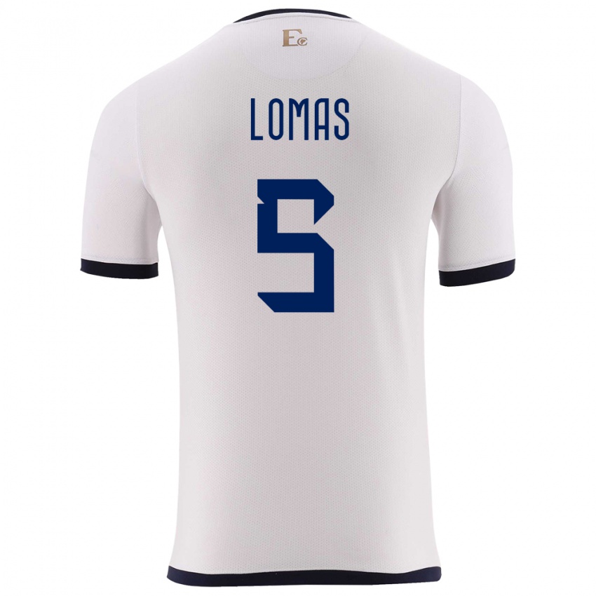 Damen Ecuador Ariana Lomas #5 Weiß Auswärtstrikot Trikot 24-26 T-Shirt Österreich