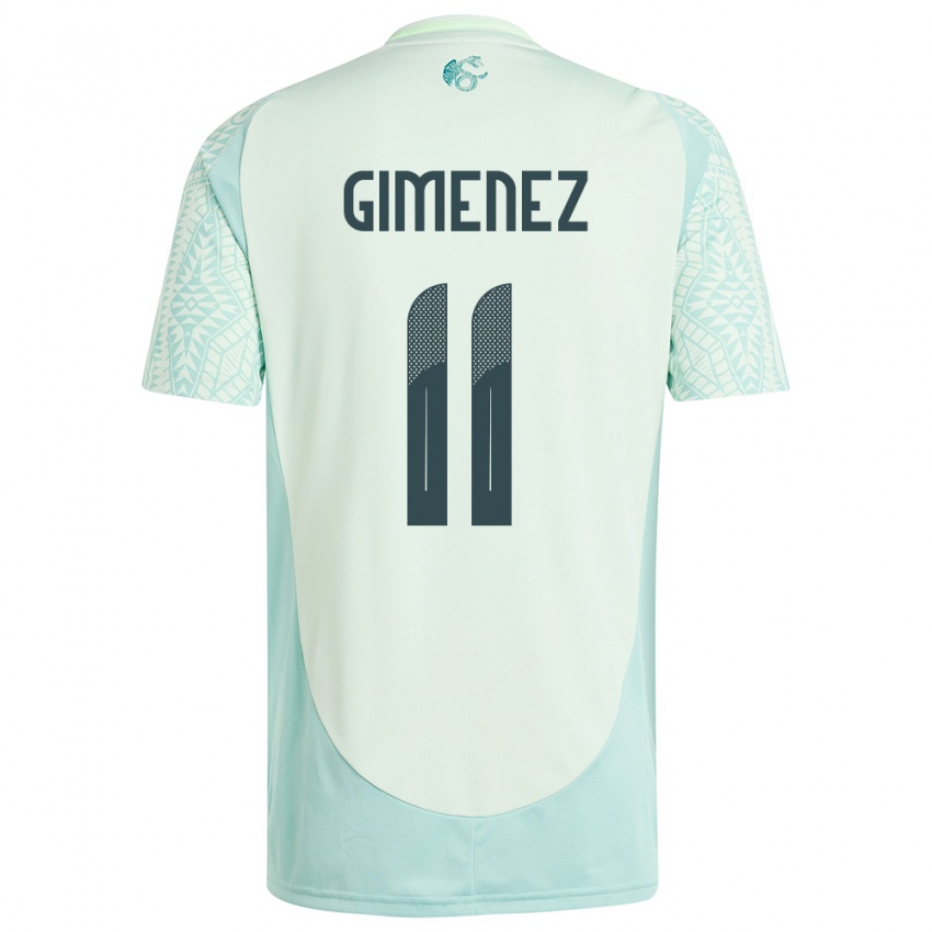 Damen Mexiko Santiago Gimenez #11 Leinengrün Auswärtstrikot Trikot 24-26 T-Shirt Österreich