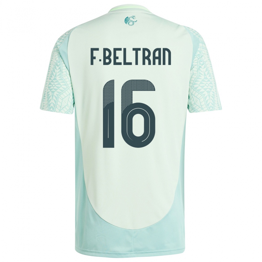 Damen Mexiko Fernando Beltran #16 Leinengrün Auswärtstrikot Trikot 24-26 T-Shirt Österreich