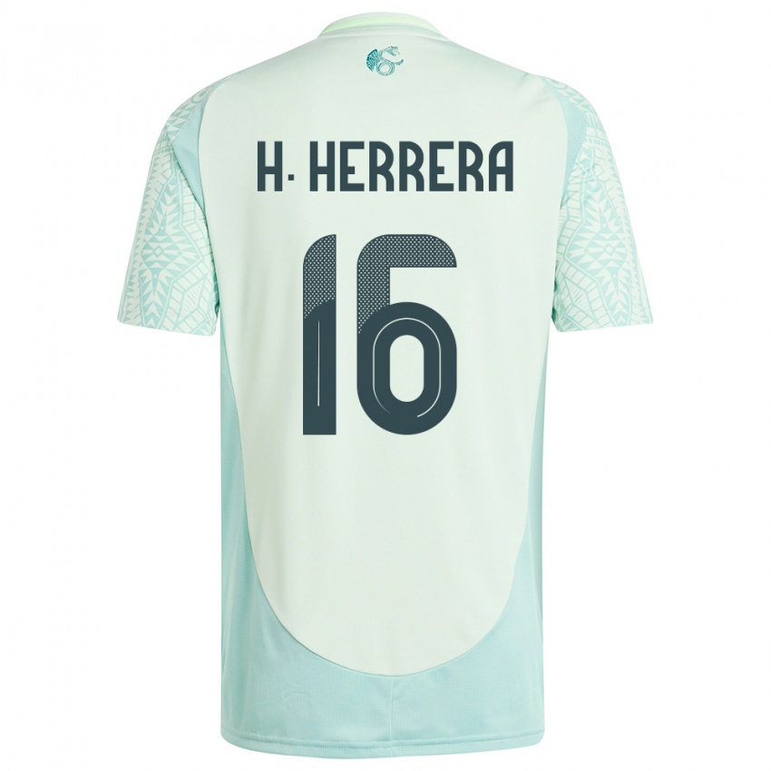 Damen Mexiko Hector Herrera #16 Leinengrün Auswärtstrikot Trikot 24-26 T-Shirt Österreich