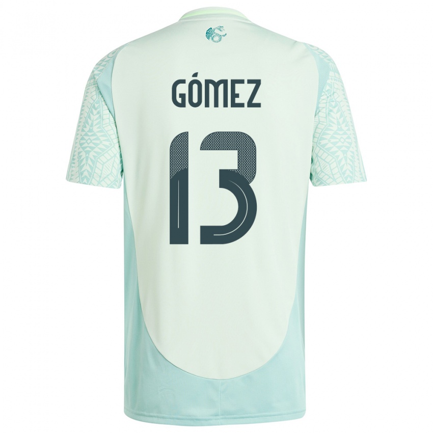 Damen Mexiko Diego Gomez #13 Leinengrün Auswärtstrikot Trikot 24-26 T-Shirt Österreich