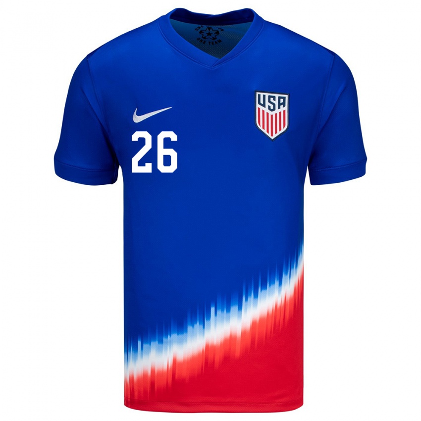 Damen Vereinigte Staaten Carson Pickett #26 Blau Auswärtstrikot Trikot 24-26 T-Shirt Österreich