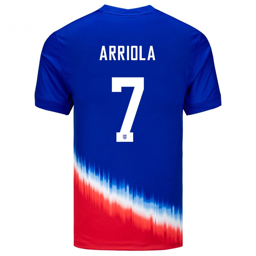 Damen Vereinigte Staaten Paul Arriola #7 Blau Auswärtstrikot Trikot 24-26 T-Shirt Österreich