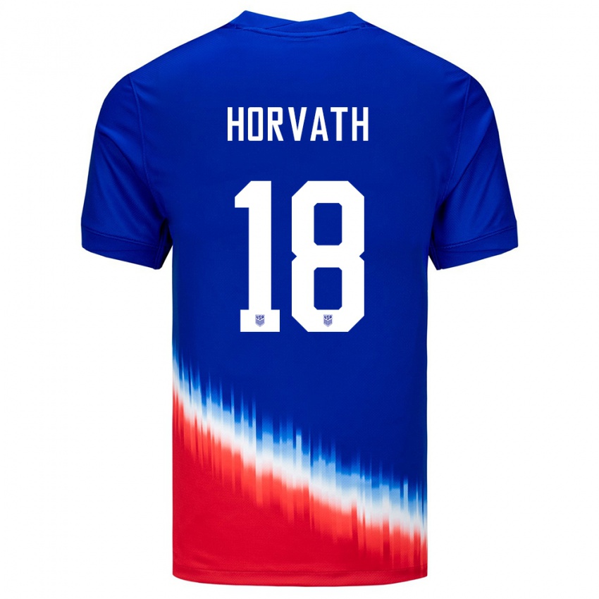 Damen Vereinigte Staaten Ethan Horvath #18 Blau Auswärtstrikot Trikot 24-26 T-Shirt Österreich