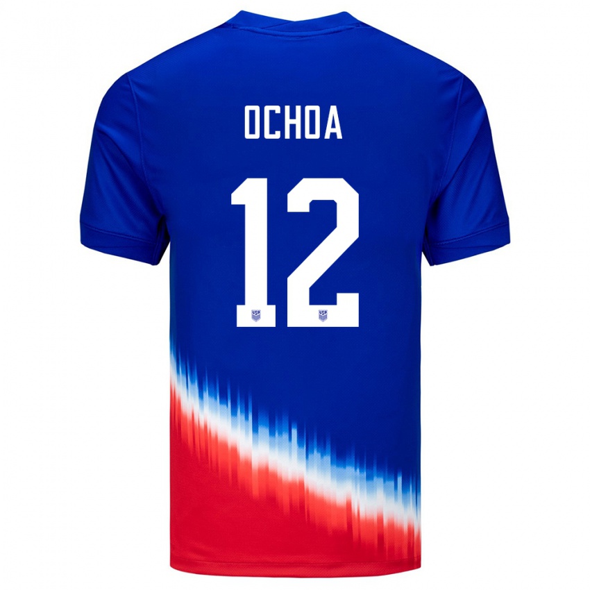 Damen Vereinigte Staaten Emmanuel Ochoa #12 Blau Auswärtstrikot Trikot 24-26 T-Shirt Österreich