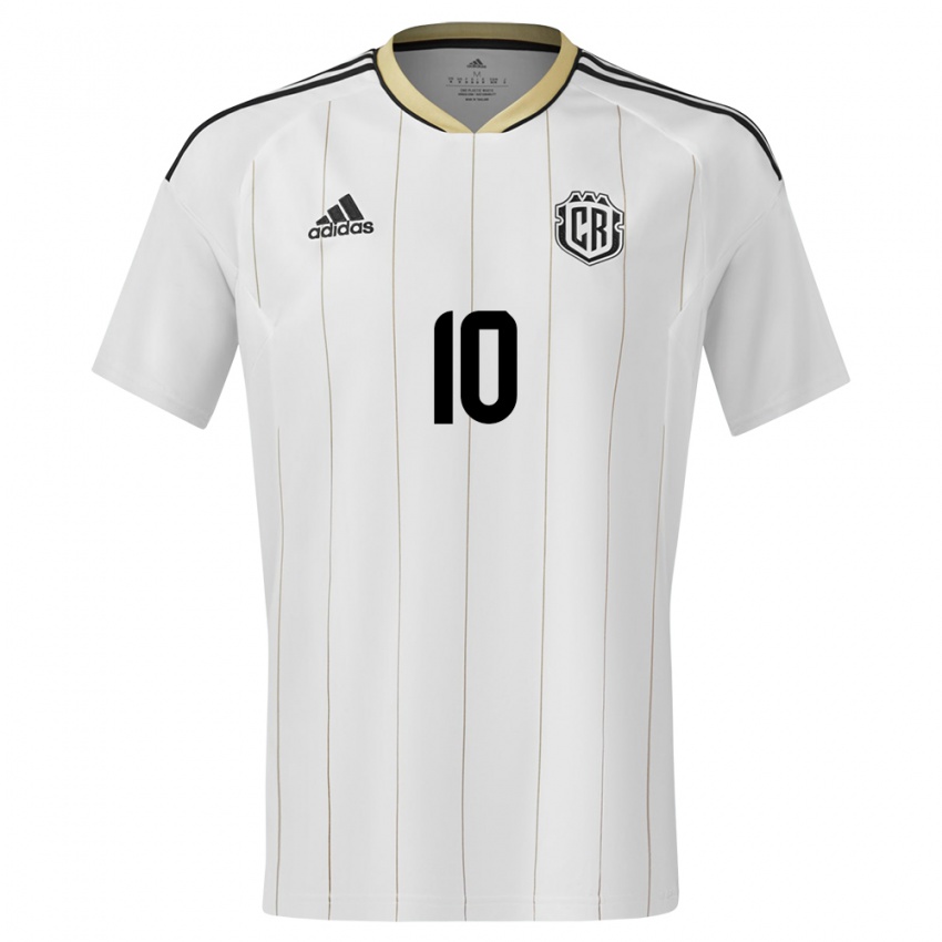 Damen Costa Rica Brandon Aguilera #10 Weiß Auswärtstrikot Trikot 24-26 T-Shirt Österreich