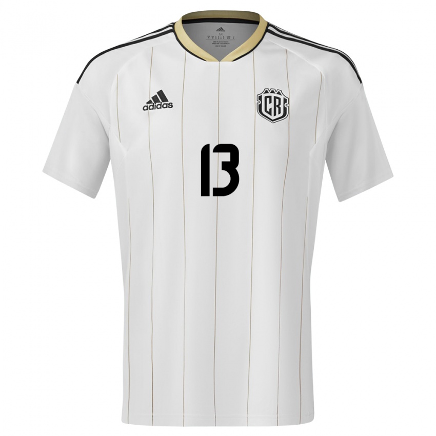 Damen Costa Rica Emilie Valenciano #13 Weiß Auswärtstrikot Trikot 24-26 T-Shirt Österreich