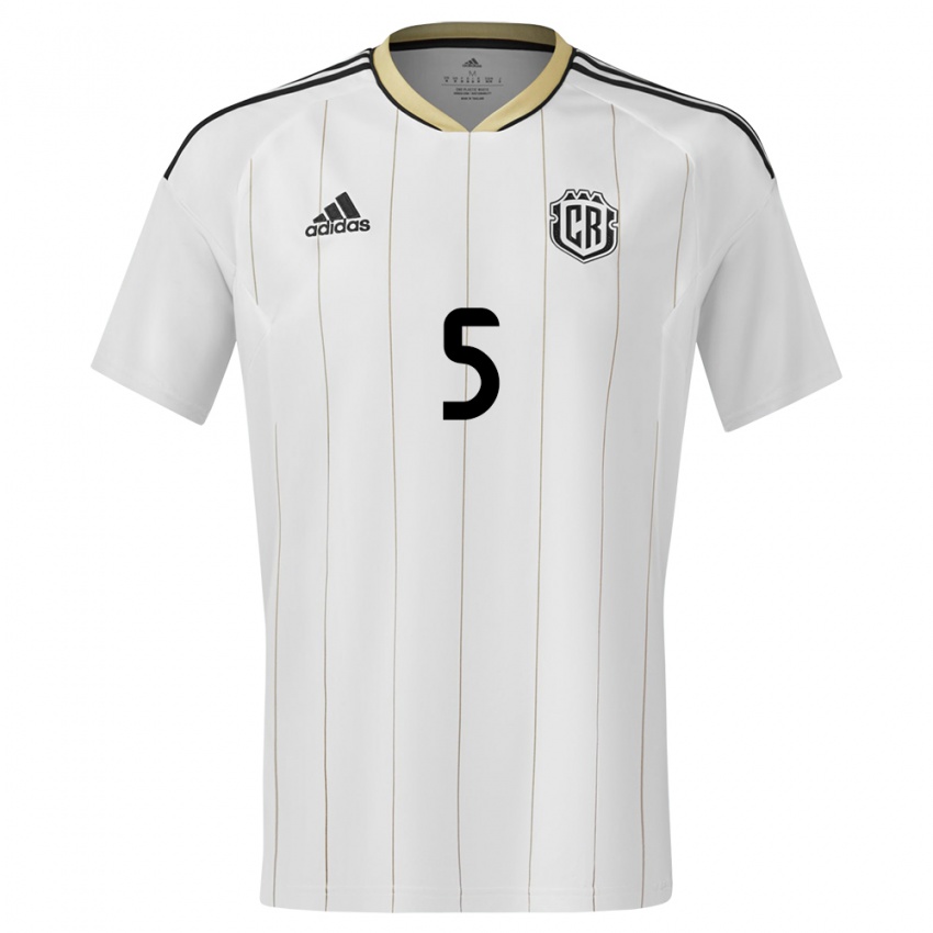 Damen Costa Rica Santiago Van Der Putten #5 Weiß Auswärtstrikot Trikot 24-26 T-Shirt Österreich