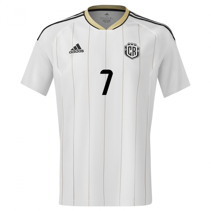 Damen Costa Rica Melissa Herrera #7 Weiß Auswärtstrikot Trikot 24-26 T-Shirt Österreich