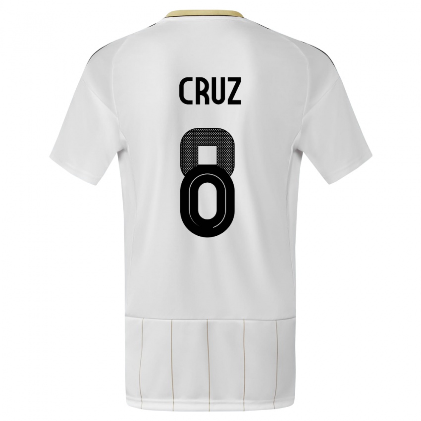 Damen Costa Rica Daniela Cruz #8 Weiß Auswärtstrikot Trikot 24-26 T-Shirt Österreich