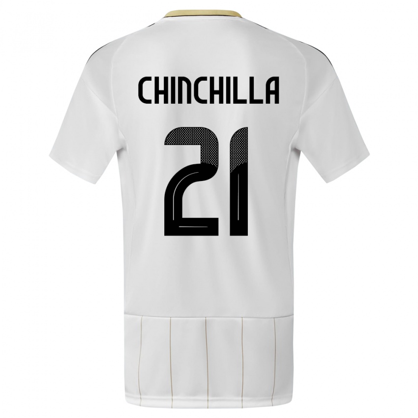 Damen Costa Rica Viviana Chinchilla #21 Weiß Auswärtstrikot Trikot 24-26 T-Shirt Österreich