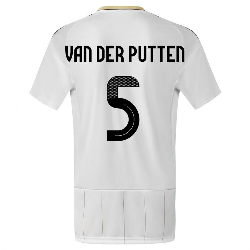 Damen Costa Rica Santiago Van Der Putten #5 Weiß Auswärtstrikot Trikot 24-26 T-Shirt Österreich