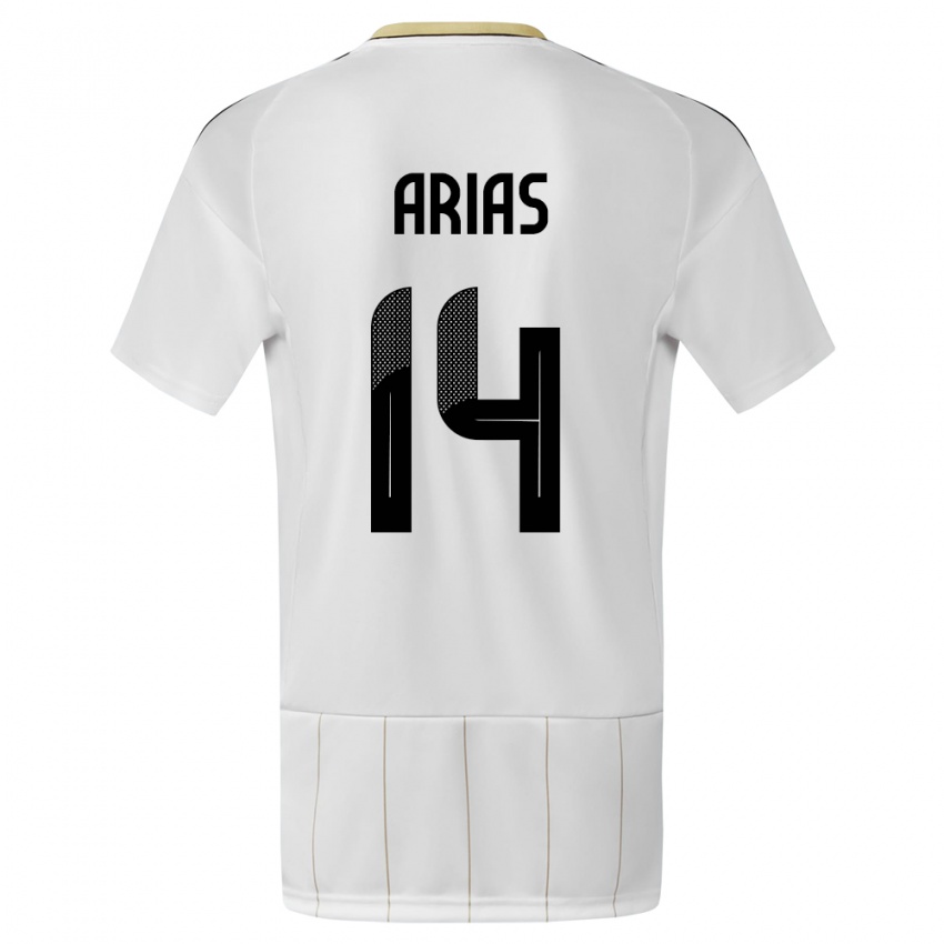 Damen Costa Rica Timothy Arias #14 Weiß Auswärtstrikot Trikot 24-26 T-Shirt Österreich