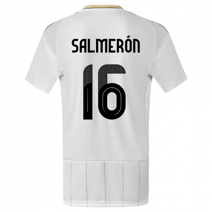 Damen Costa Rica Andrey Salmeron #16 Weiß Auswärtstrikot Trikot 24-26 T-Shirt Österreich