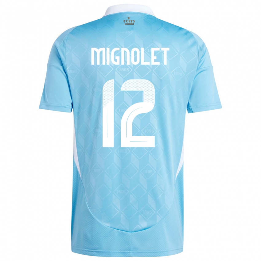 Damen Belgien Simon Mignolet #12 Blau Auswärtstrikot Trikot 24-26 T-Shirt Österreich