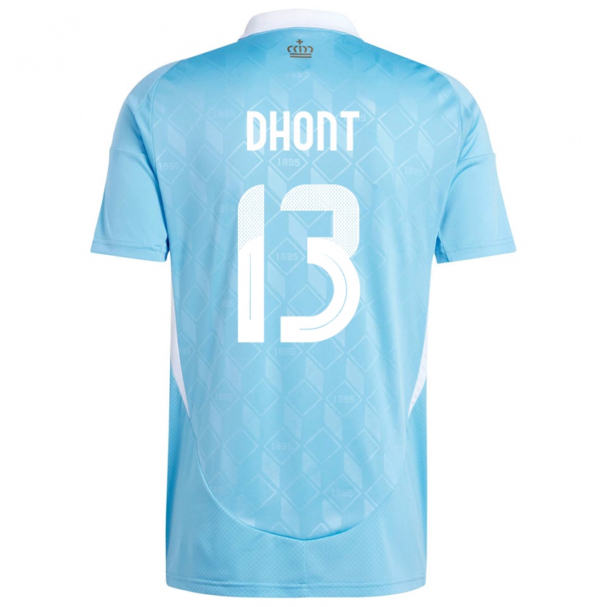 Damen Belgien Elena Dhont #13 Blau Auswärtstrikot Trikot 24-26 T-Shirt Österreich