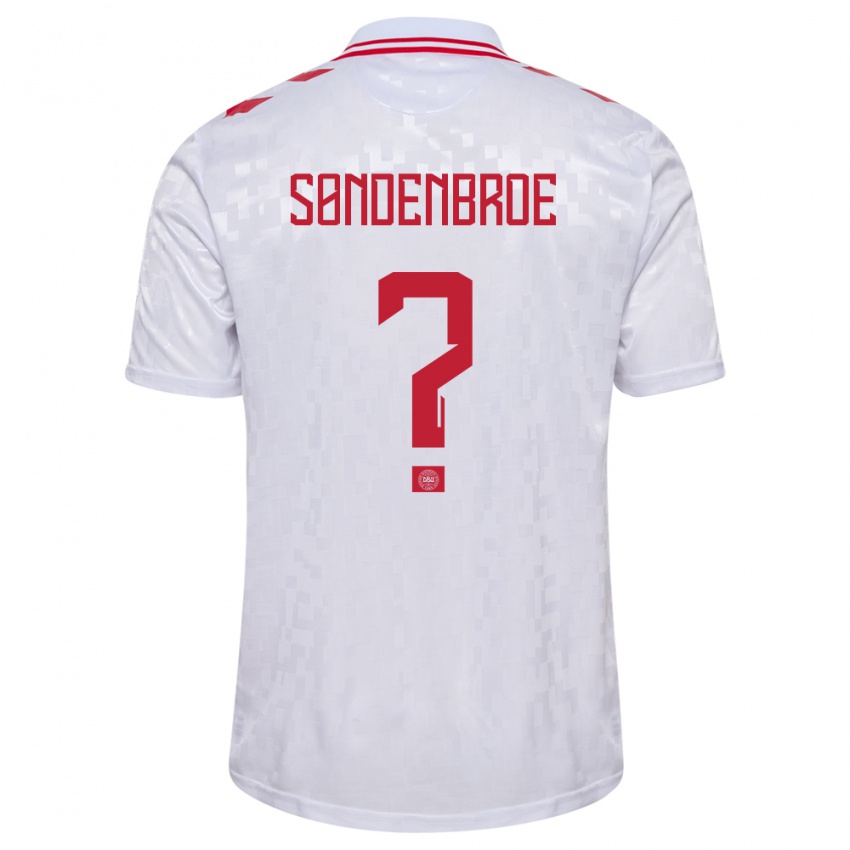 Damen Dänemark Andreas Søndenbroe #0 Weiß Auswärtstrikot Trikot 24-26 T-Shirt Österreich