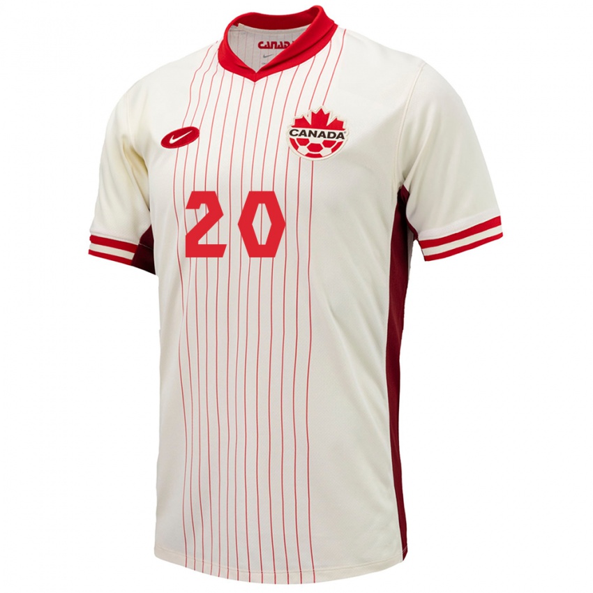 Damen Kanada Cloe Lacasse #20 Weiß Auswärtstrikot Trikot 24-26 T-Shirt Österreich