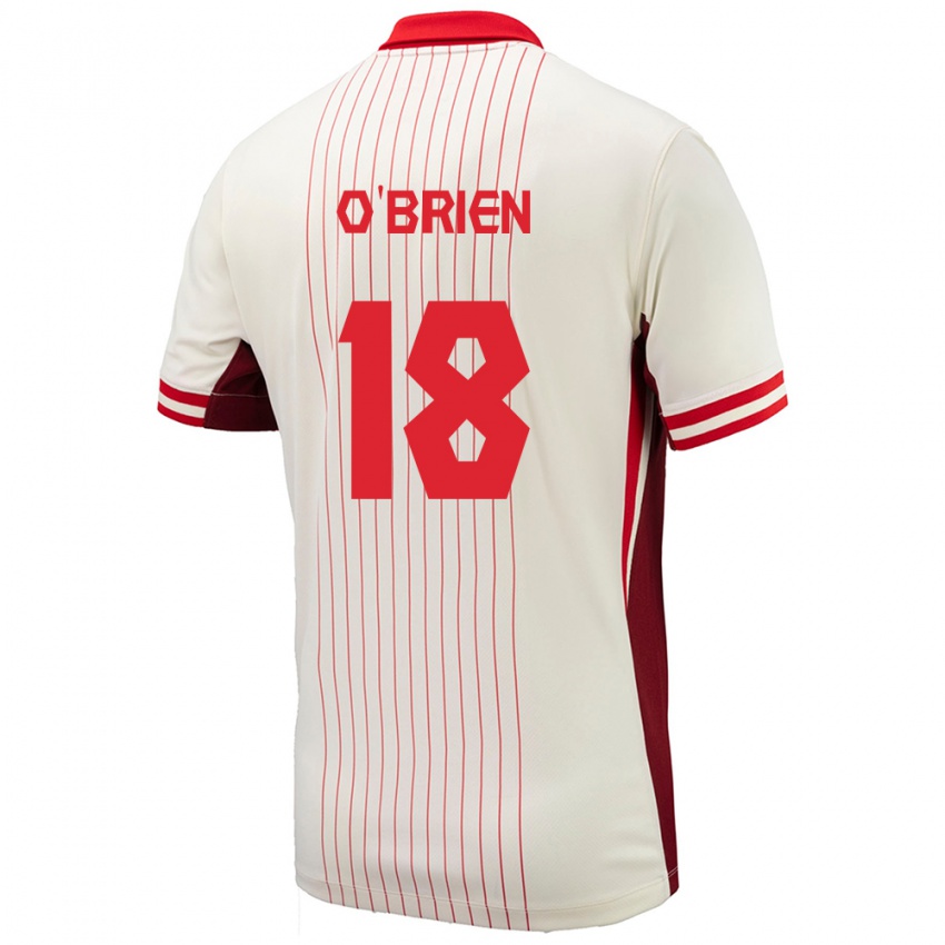 Damen Kanada Alexander O'brien #18 Weiß Auswärtstrikot Trikot 24-26 T-Shirt Österreich