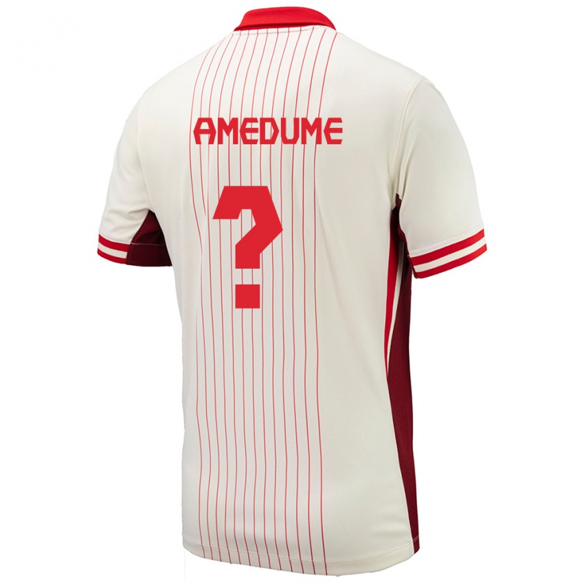 Damen Kanada Paul Amedume #0 Weiß Auswärtstrikot Trikot 24-26 T-Shirt Österreich