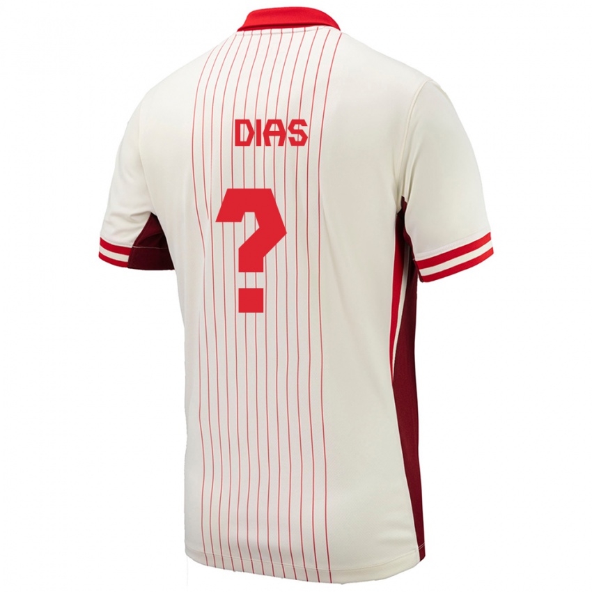 Damen Kanada Lucas Dias #0 Weiß Auswärtstrikot Trikot 24-26 T-Shirt Österreich