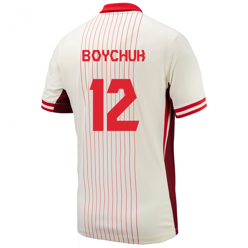 Damen Kanada Tanya Boychuk #12 Weiß Auswärtstrikot Trikot 24-26 T-Shirt Österreich