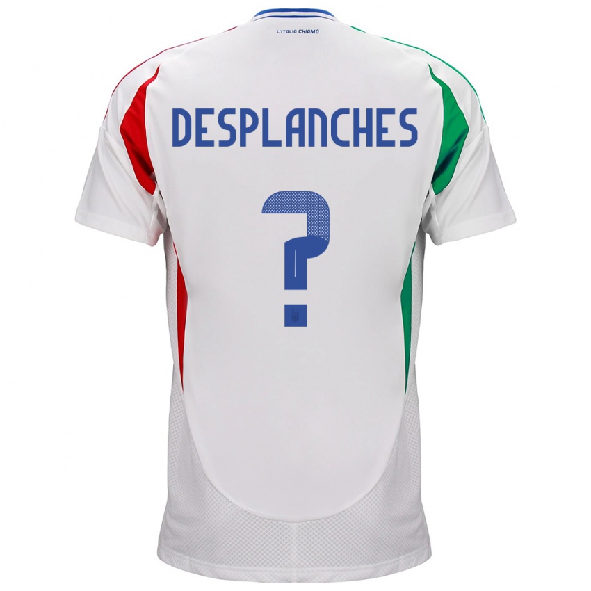 Damen Italien Sebastiano Desplanches #0 Weiß Auswärtstrikot Trikot 24-26 T-Shirt Österreich