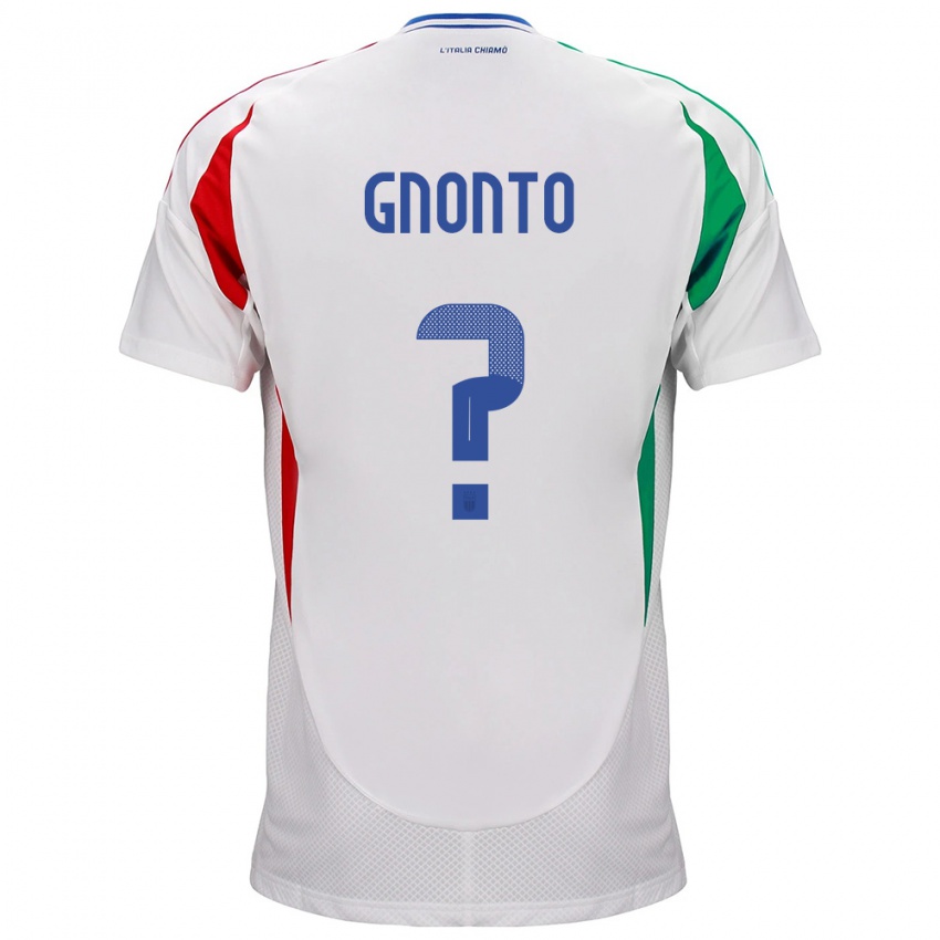 Damen Italien Wilfried Gnonto #0 Weiß Auswärtstrikot Trikot 24-26 T-Shirt Österreich