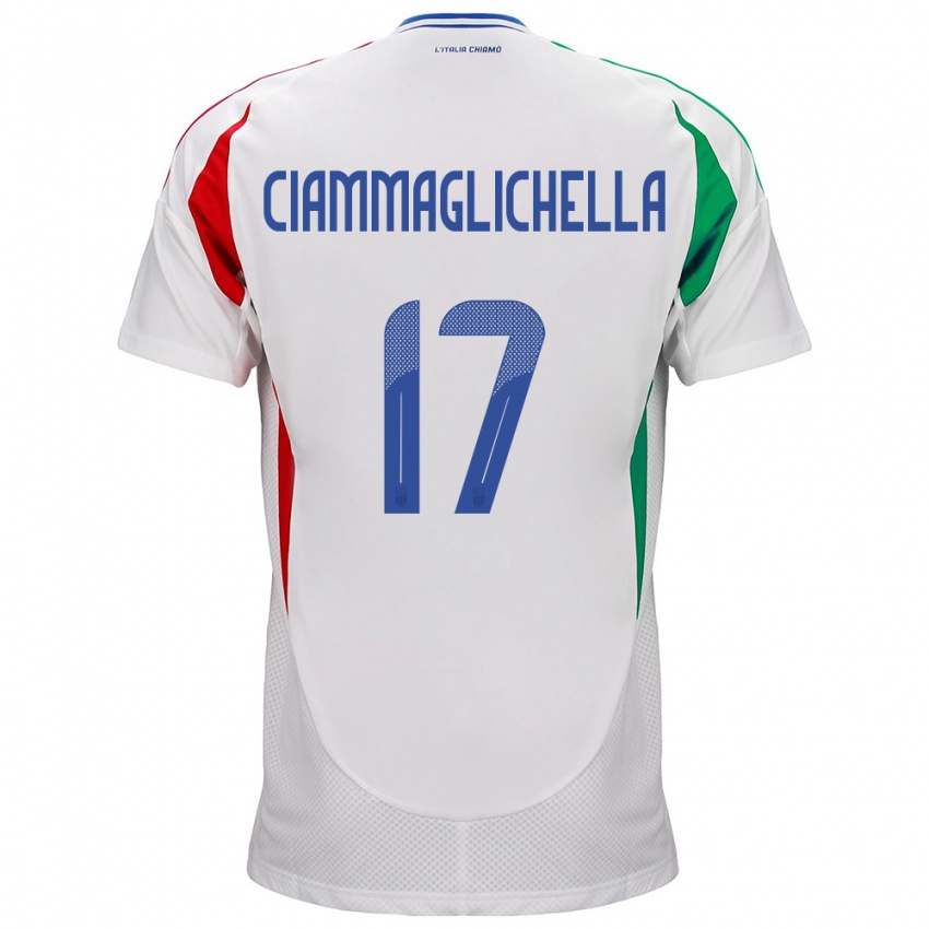 Damen Italien Aaron Ciammaglichella #17 Weiß Auswärtstrikot Trikot 24-26 T-Shirt Österreich