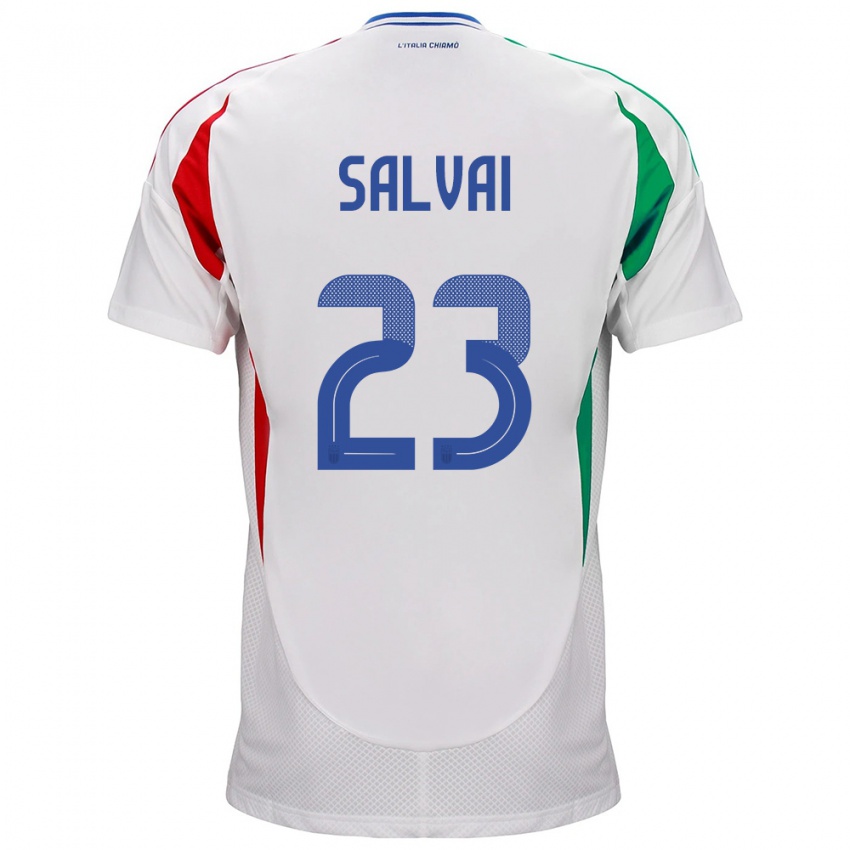 Damen Italien Cecilia Salvai #23 Weiß Auswärtstrikot Trikot 24-26 T-Shirt Österreich