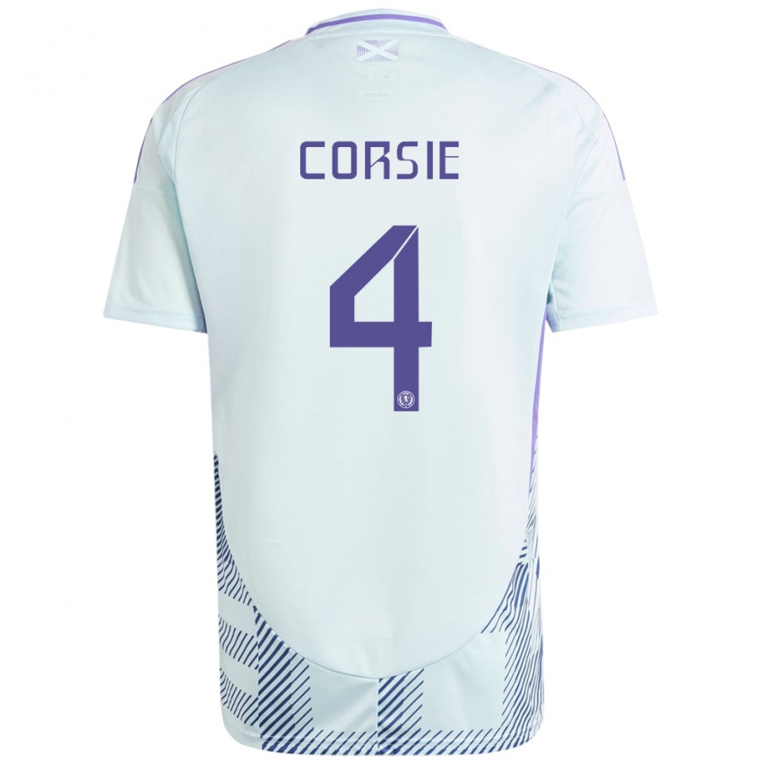 Damen Schottland Rachel Corsie #4 Helles Mintblau Auswärtstrikot Trikot 24-26 T-Shirt Österreich