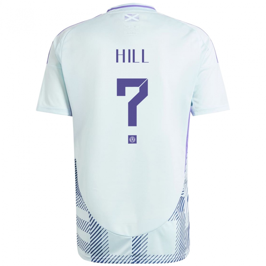 Damen Schottland Kathryn Hill #0 Helles Mintblau Auswärtstrikot Trikot 24-26 T-Shirt Österreich