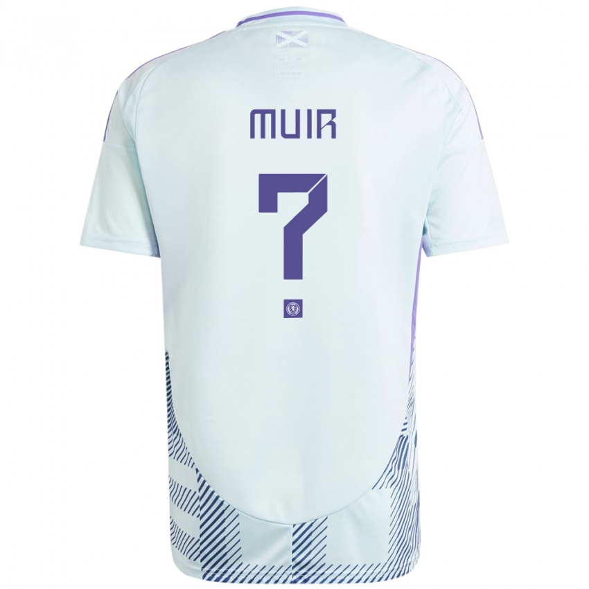 Damen Schottland Amy Muir #0 Helles Mintblau Auswärtstrikot Trikot 24-26 T-Shirt Österreich