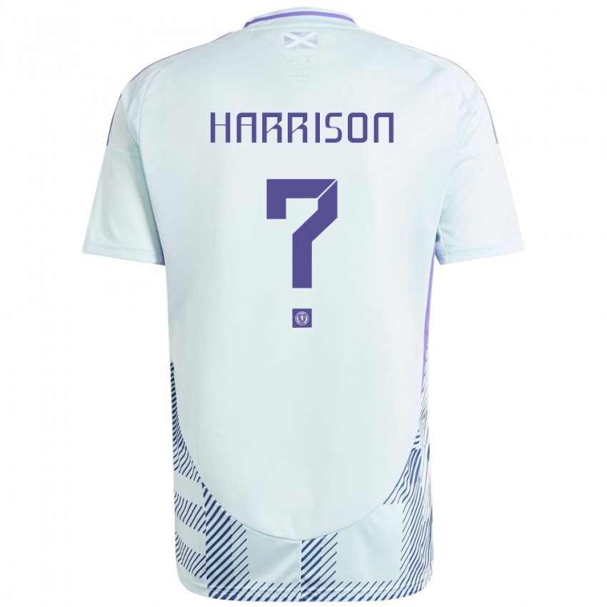 Damen Schottland Abi Harrison #0 Helles Mintblau Auswärtstrikot Trikot 24-26 T-Shirt Österreich